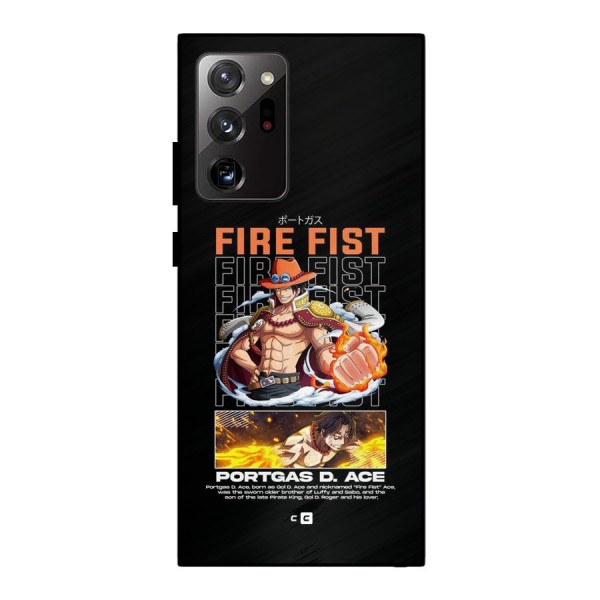 Fire Fist Ace Metal Back Case for Galaxy Note 20 Ultra
