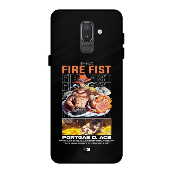 Fire Fist Ace Metal Back Case for Galaxy On8 (2018)