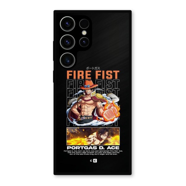 Fire Fist Ace Metal Back Case for Galaxy S23 Ultra