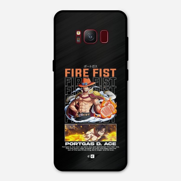 Fire Fist Ace Metal Back Case for Galaxy S8
