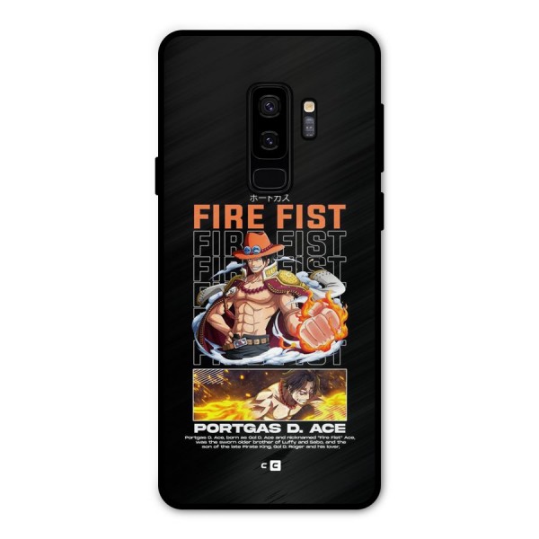 Fire Fist Ace Metal Back Case for Galaxy S9 Plus