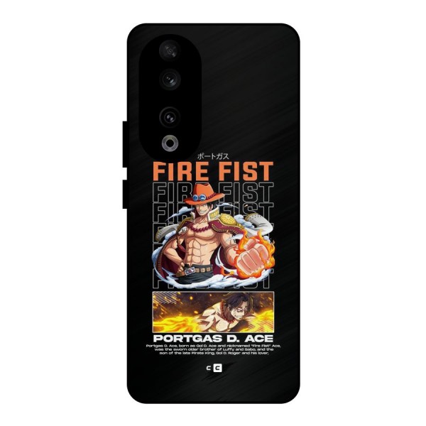 Fire Fist Ace Metal Back Case for Honor 90