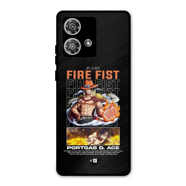 Fire Fist Ace Metal Back Case for Motorola Edge 40 Neo
