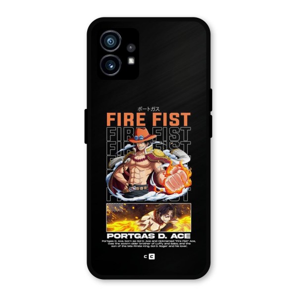 Fire Fist Ace Metal Back Case for Nothing Phone 1