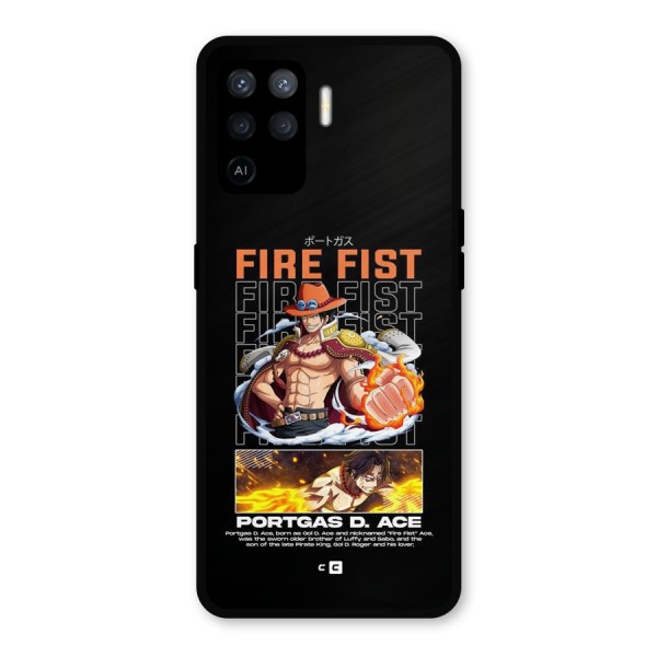 Fire Fist Ace Metal Back Case for Oppo F19 Pro