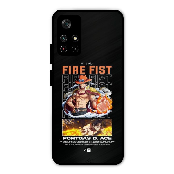 Fire Fist Ace Metal Back Case for Poco M4 Pro 5G