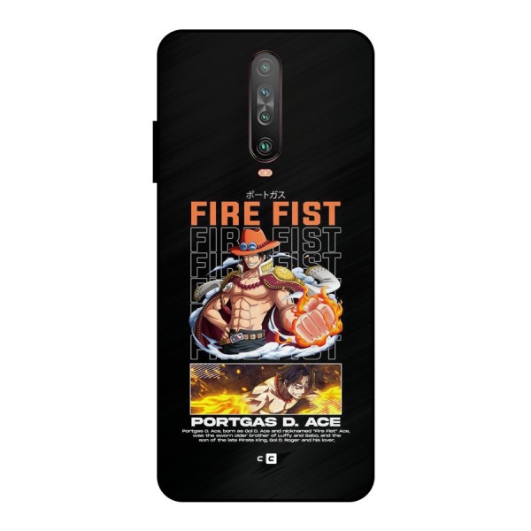 Fire Fist Ace Metal Back Case for Poco X2