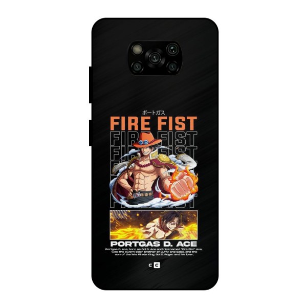 Fire Fist Ace Metal Back Case for Poco X3