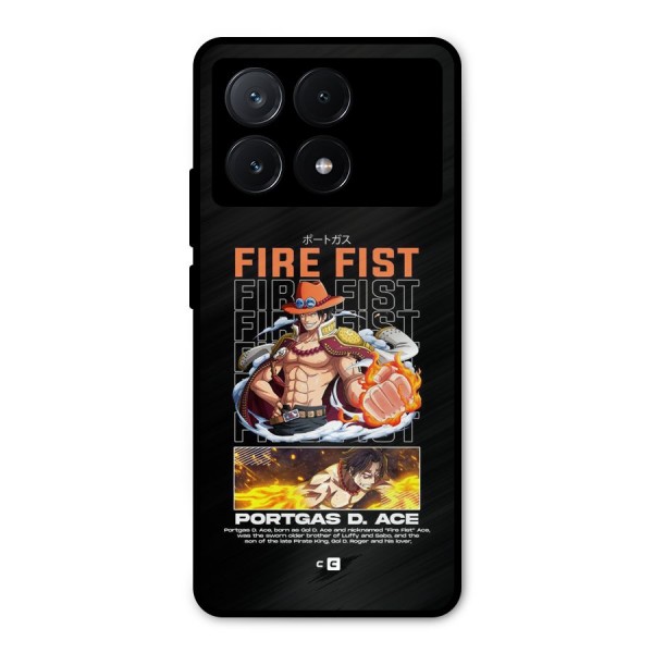 Fire Fist Ace Metal Back Case for Poco X6 Pro
