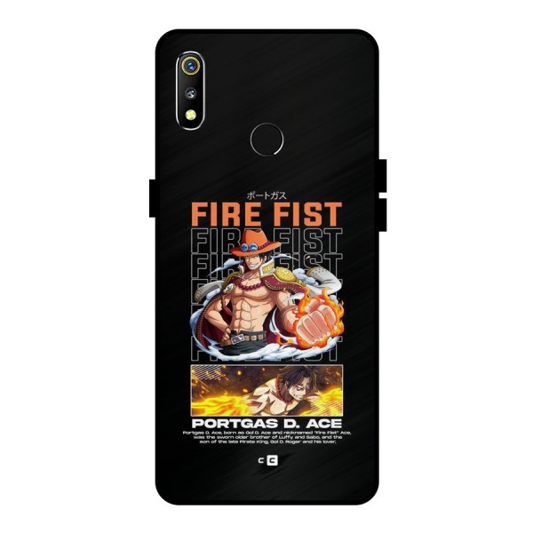 Fire Fist Ace Metal Back Case for Realme 3
