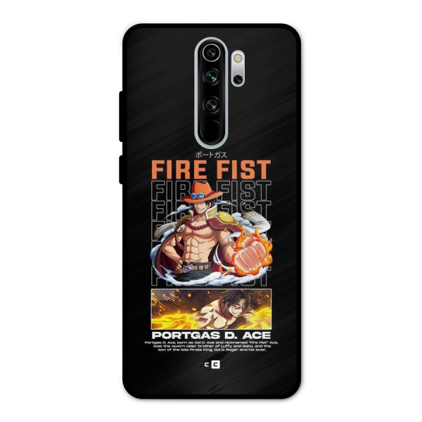 Fire Fist Ace Metal Back Case for Redmi Note 8 Pro