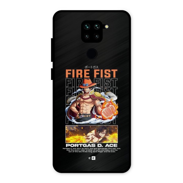 Fire Fist Ace Metal Back Case for Redmi Note 9