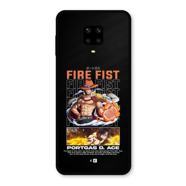Fire Fist Ace Metal Back Case for Redmi Note 9 Pro Max