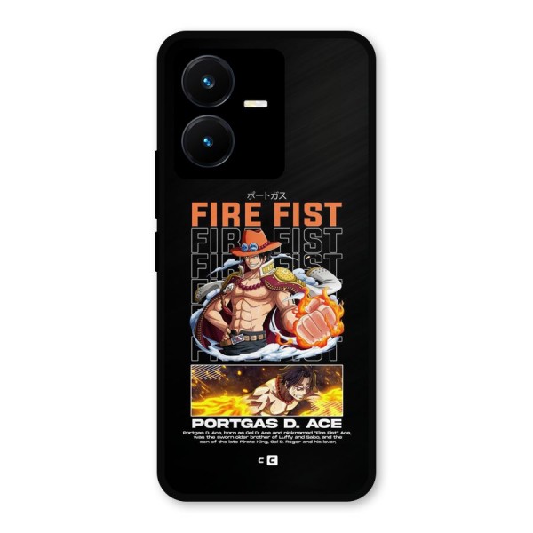 Fire Fist Ace Metal Back Case for Vivo Y22