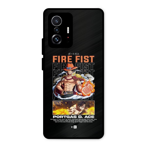 Fire Fist Ace Metal Back Case for Xiaomi 11T Pro