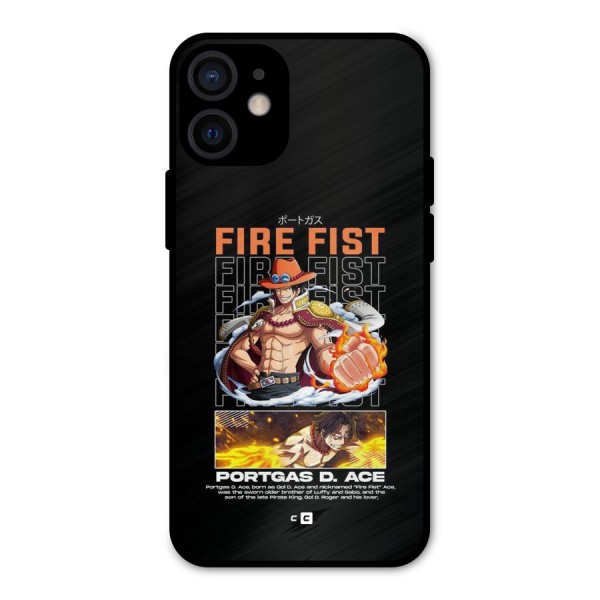 Fire Fist Ace Metal Back Case for iPhone 12 Mini