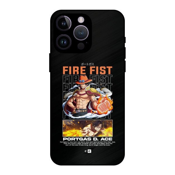 Fire Fist Ace Metal Back Case for iPhone 14 Pro Max