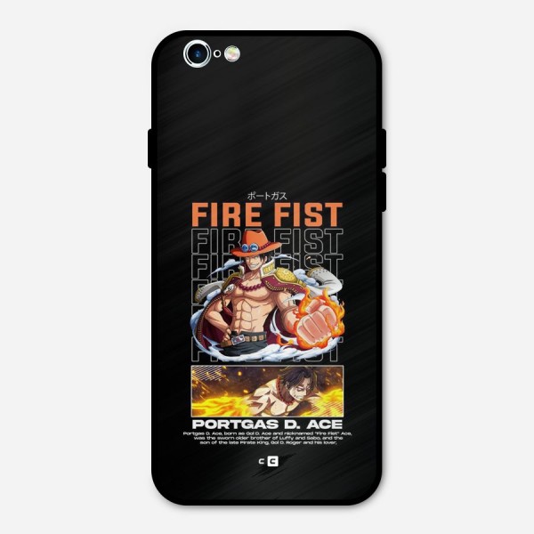 Fire Fist Ace Metal Back Case for iPhone 6 6s