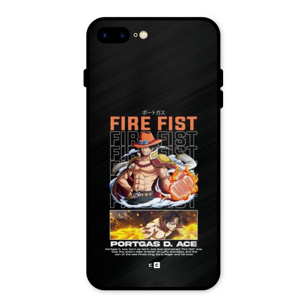 Fire Fist Ace Metal Back Case for iPhone 8 Plus