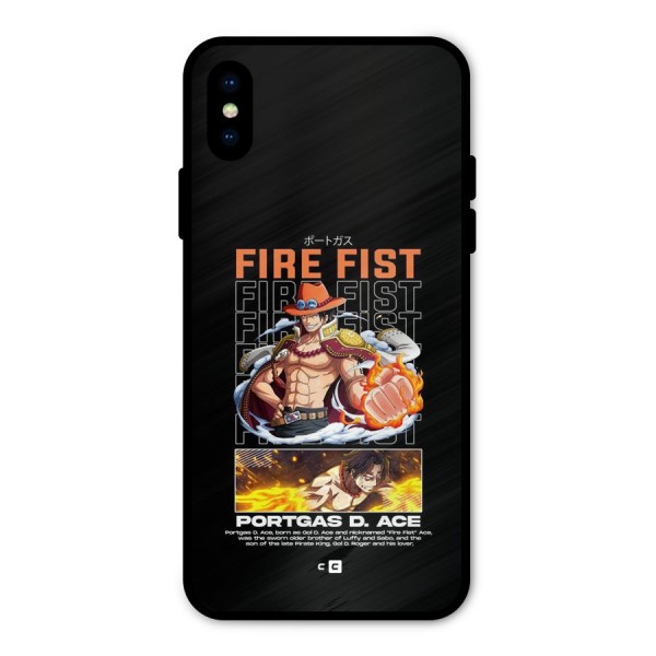 Fire Fist Ace Metal Back Case for iPhone X