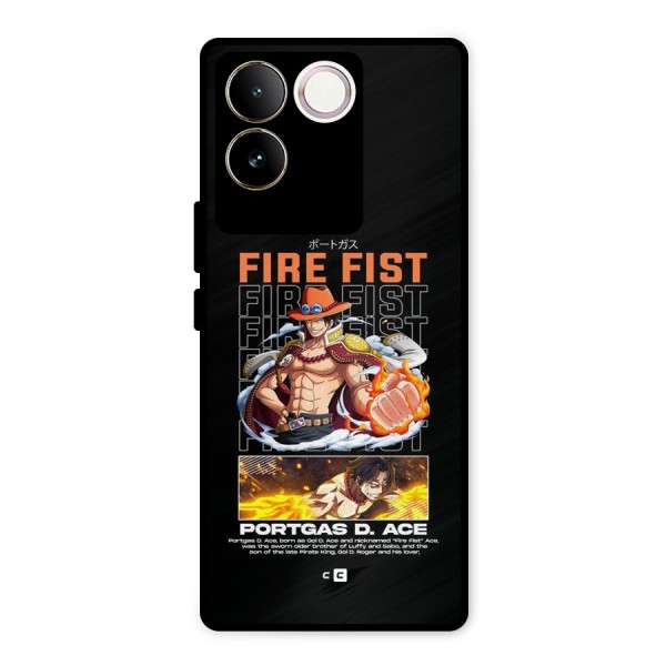 Fire Fist Ace Metal Back Case for iQOO Z7 Pro