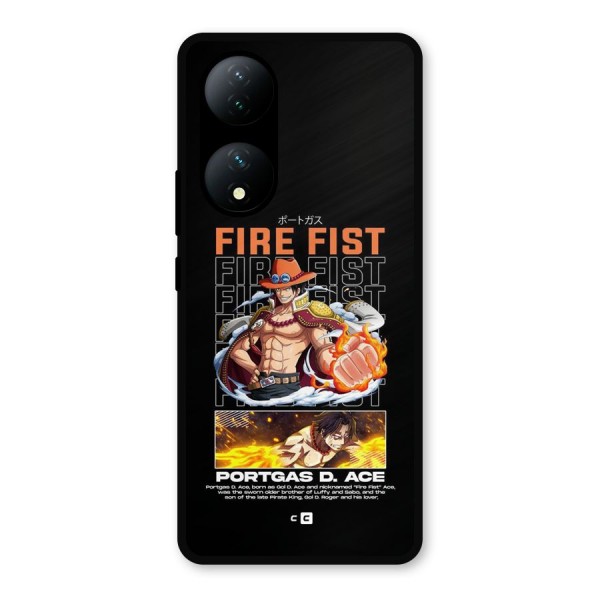 Fire Fist Ace Metal Back Case for iQOO Z7s