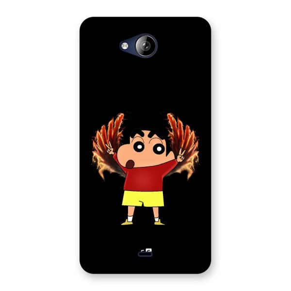 Fire Shinchan Back Case for Canvas Play Q355