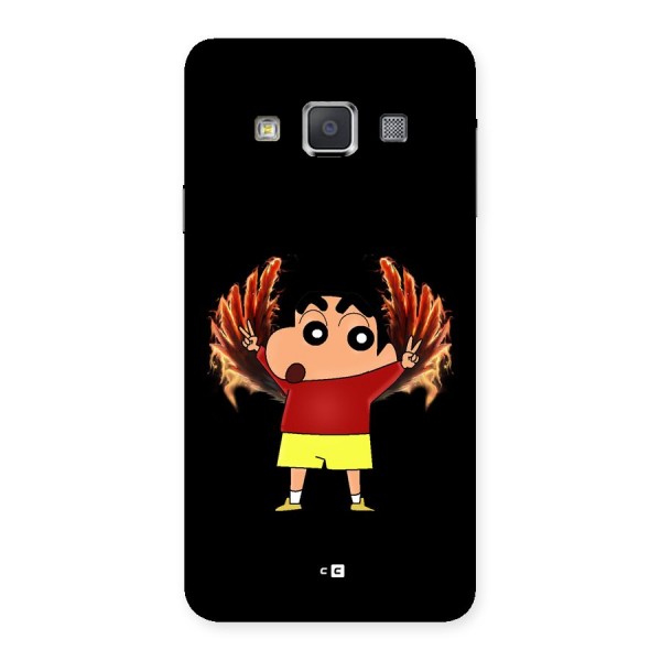 Fire Shinchan Back Case for Galaxy A3