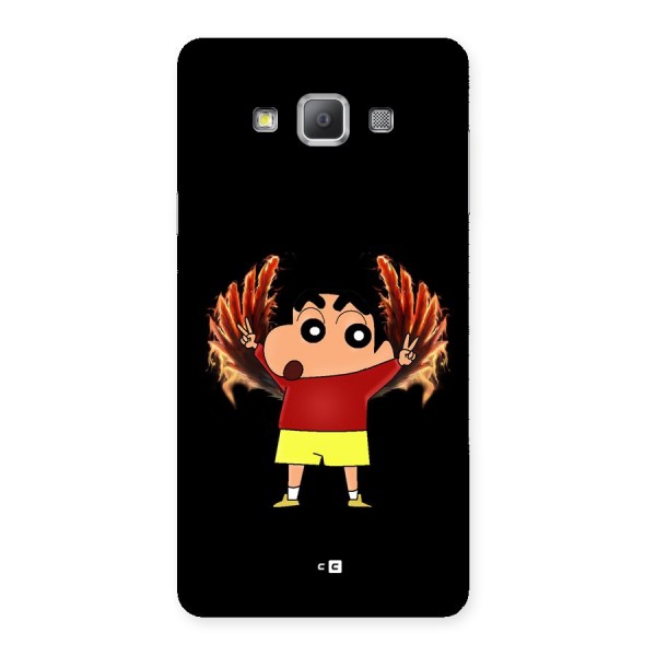 Fire Shinchan Back Case for Galaxy A7