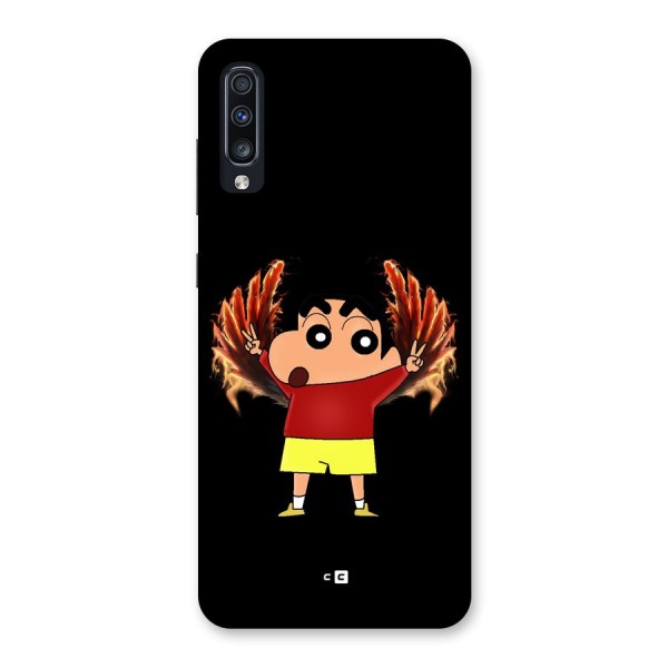 Fire Shinchan Back Case for Galaxy A70