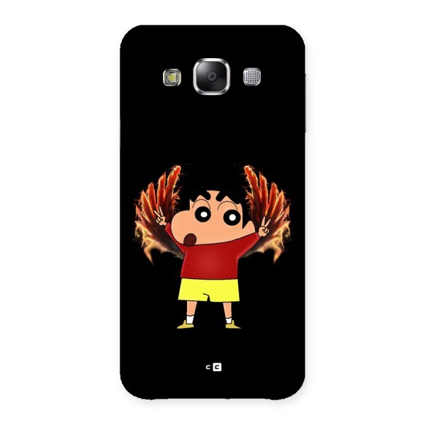 Fire Shinchan Back Case for Galaxy E5