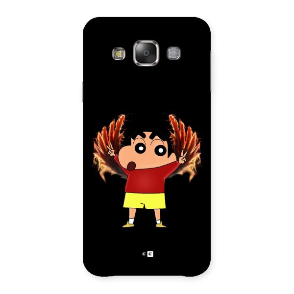 Fire Shinchan Back Case for Galaxy E7
