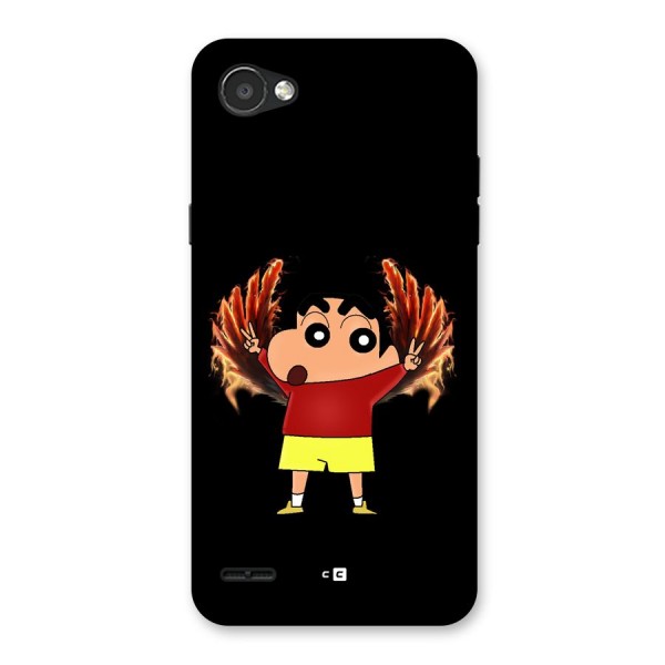 Fire Shinchan Back Case for LG Q6