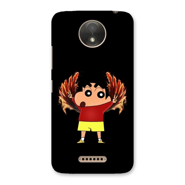 Fire Shinchan Back Case for Moto C Plus