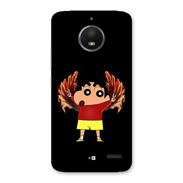 Fire Shinchan Back Case for Moto E4