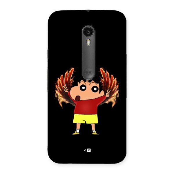 Fire Shinchan Back Case for Moto G3