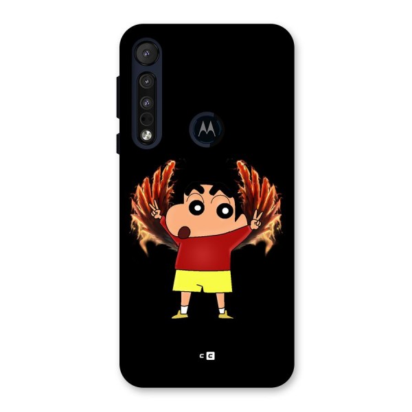 Fire Shinchan Back Case for Motorola One Macro