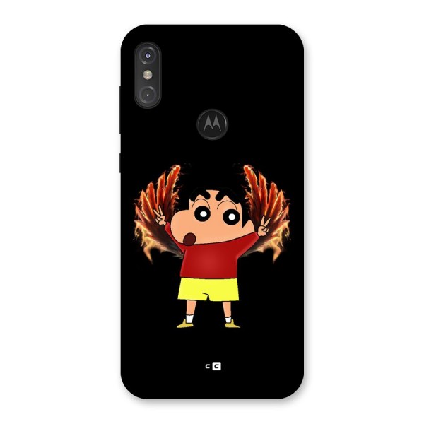 Fire Shinchan Back Case for Motorola One Power