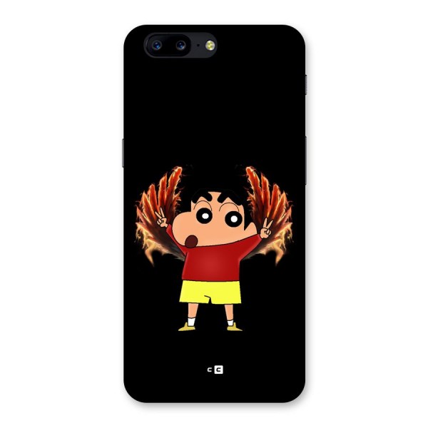 Fire Shinchan Back Case for OnePlus 5