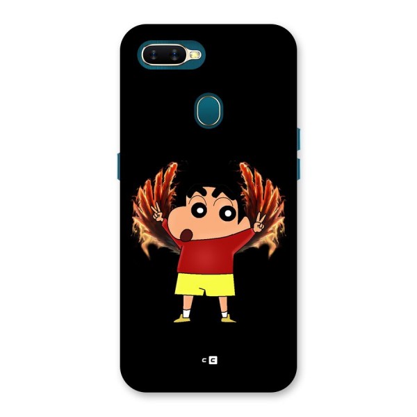 Fire Shinchan Back Case for Oppo A7