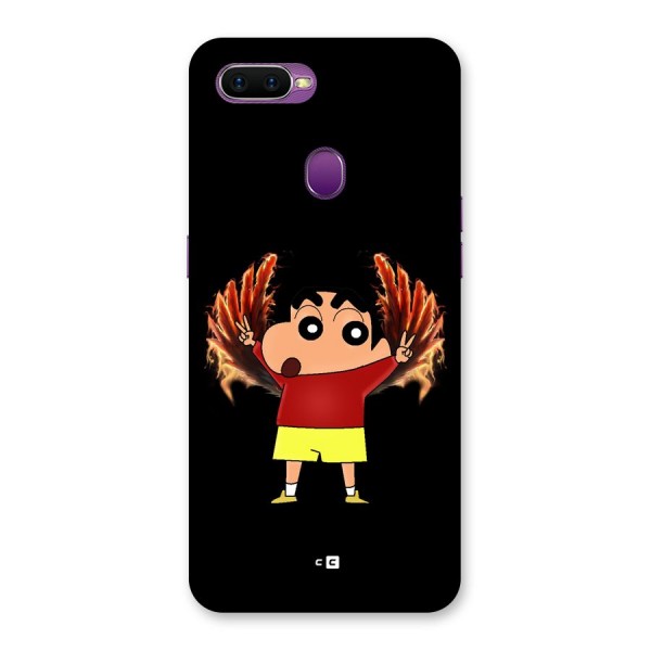 Fire Shinchan Back Case for Oppo F9