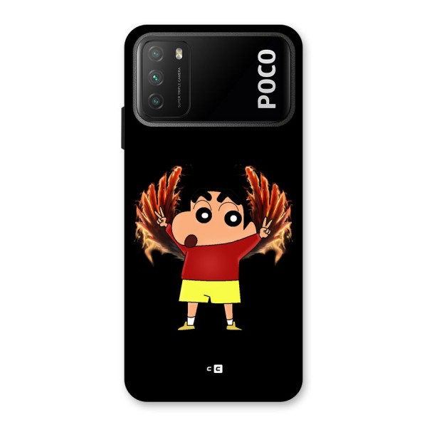 Fire Shinchan Back Case for Poco M3