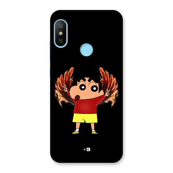 Fire Shinchan Back Case for Redmi 6 Pro