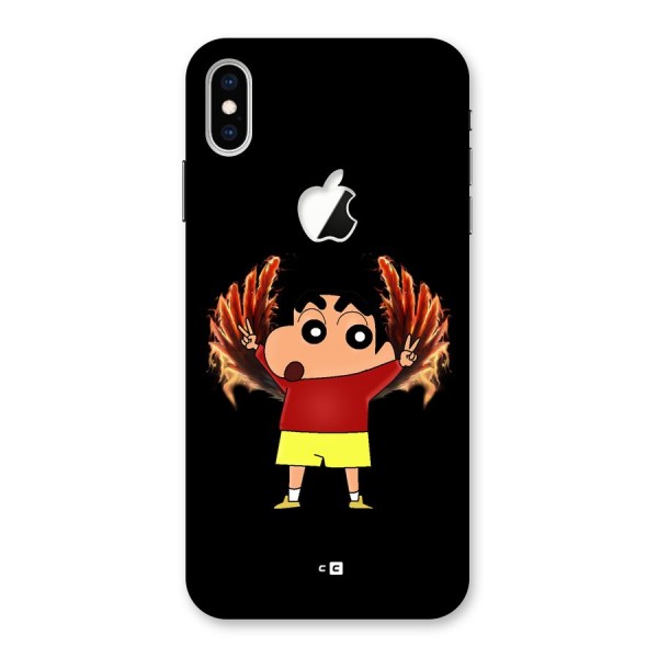 Fire Shinchan Back Case for iPhone XS Max Apple Cut