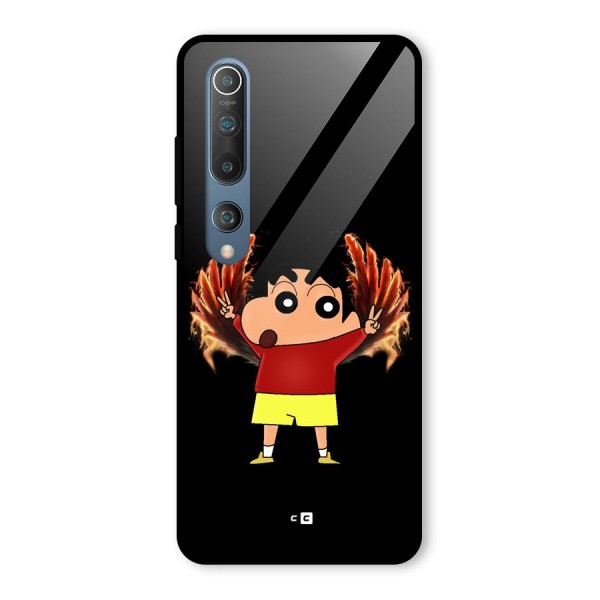 Fire Shinchan Glass Back Case for Mi 10