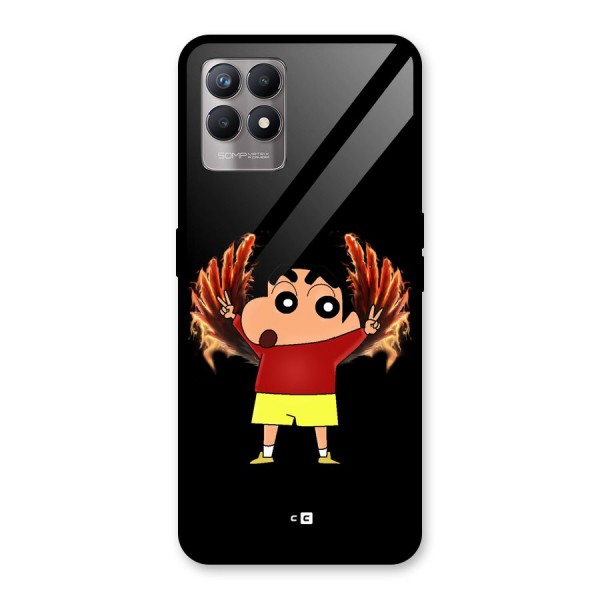 Fire Shinchan Glass Back Case for Realme Narzo 50