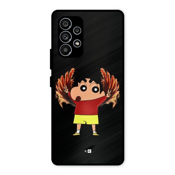 Fire Shinchan Metal Back Case for Galaxy A53 5G