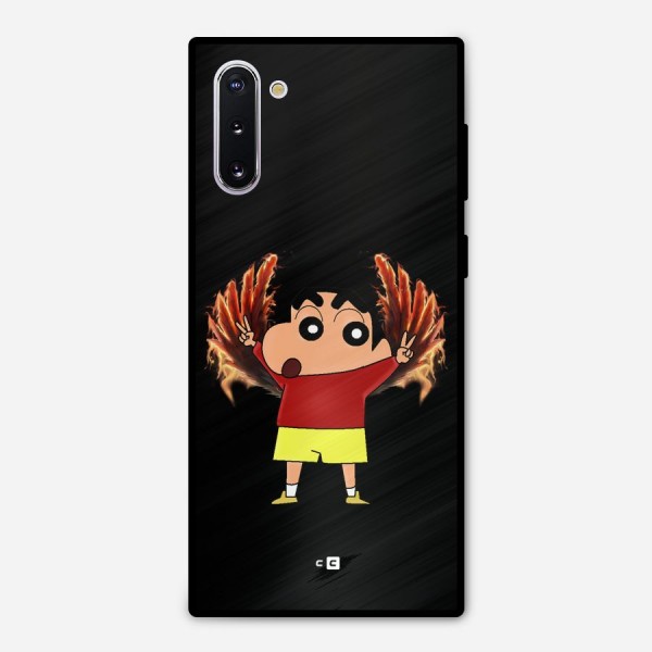 Fire Shinchan Metal Back Case for Galaxy Note 10