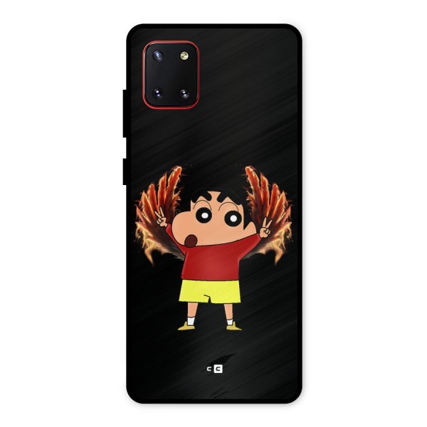 Fire Shinchan Metal Back Case for Galaxy Note 10 Lite