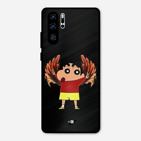 Fire Shinchan Metal Back Case for Huawei P30 Pro